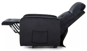 Scaun reclinabil Lennox II Velvet, negru