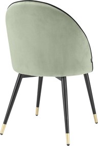 Set de 2 scaune design elegant LUX Cooper, catifea verde 114305 HZ