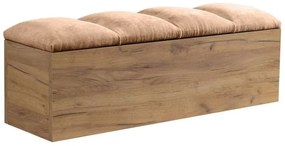 Bancă roz-deschis/în culoare naturală Kumo – Bobochic Paris