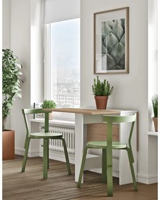 Masă de dining extensibilă cu blat cu aspect de lemn de stejar 76x28 cm Papillon – TemaHome