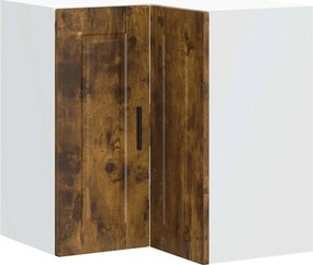 vidaXL Dulap de colț de bucătărie „Porto” din lemn de stejar afumat