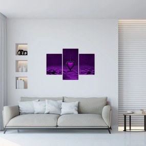 Tablou ci inima violetă (90x60 cm)
