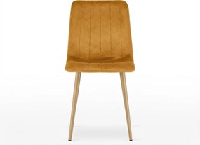 OFERTA Scaun din catifea mustar LAVA clasa a II-a.