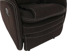Fotoliu pentru relaxare, material textil ciocolatiu, KOMFY