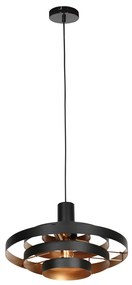 Retro hanglamp zwart rond - Halo Cirque