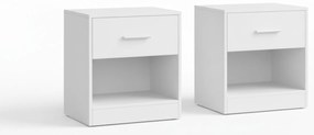 Noptiere NOVERA set 2 buc 39x28 cm, alb