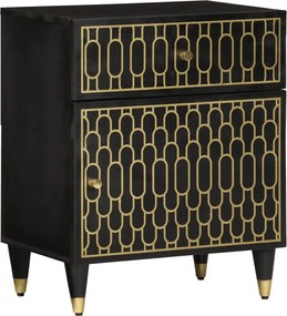 vidaXL Noptieră, 50x33x60 cm, lemn masiv de mango