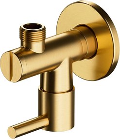 Robinet coltar Omnires din alama sanitara cu finisaj auriu periat