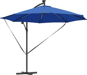 vidaXL Umbrelă de soare Albastru azur 294 x 294 x 248 cm
