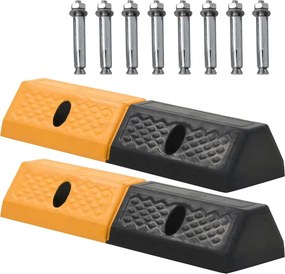 vidaXL Limitatoare parcare, 2 buc., 49x15x9 cm, cauciuc