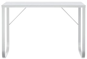 Birou de calculator, alb, 110x60x73 cm, PAL Alb