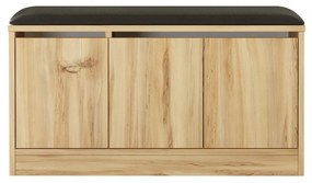 Dulap Pantofi Tip Bancuta, PAL Melaminat, MR2 - KE, Natural / Negru
