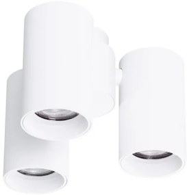 Spot modern directionabil aplicat tavan/plafon MAKALU 3 GU10 alb