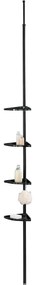 Raft pentru baie negru de colț telescopic Opal – Allstar