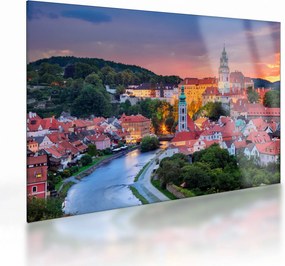 Tablou pe sticlă - Český Krumlov (70x50 cm)