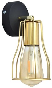 Spot de perete TUBE 1xE27/15W/230V auriu/negru