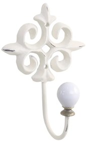 Cuier alb, simplu, din metal, pentru decor, Sun