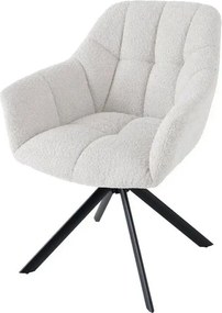 Set 2 scaune pivotante Papillon, boucle alb