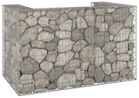 vidaXL Perete gabion pentru pubele, 180x100x110 cm, oțel galvanizat