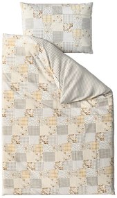 Lenjerie de pat din bumbac Renforce PATCHWORK bej Dimensiune lenjerie de pat: 70 x 90 cm | 140 x 200 cm