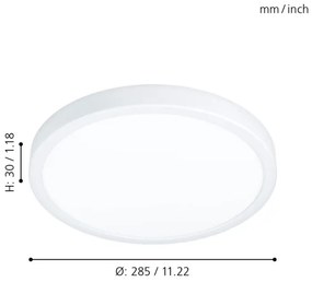 Eglo 99265 - Plafonieră LED pentru baie FUEVA 5 LED/20W/230V IP44
