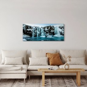 Tablou cu cascade înghețate (120x50 cm)