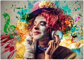 Tablou - Artista cu căști (70x50 cm)