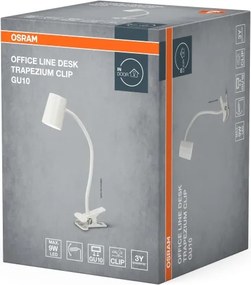 Lampă de birou cu clemă Osram DESK LINE 1xGU10/9W/230V, albă