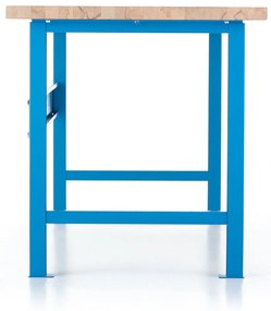 Masa de atelier cu placa frontala 200 x 80 cm, albastru - ral 5012