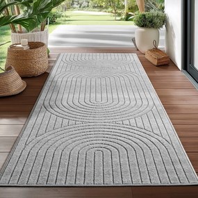 Covor tip traversă pentru interior și exterior gri 80x250 cm Nova 1201 – Ayyildiz Carpets