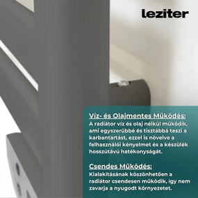 Radiator electric pentru prosoape 500W gri