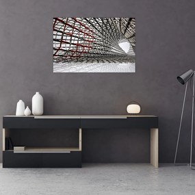Tablou cu construcție din fier (90x60 cm)