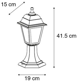 Baliză clasică de exterior neagră 44 cm IP44 - Capital