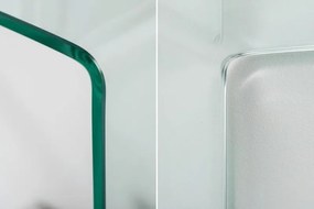 Consola, Birou din sticla curbata Fantome 100cm