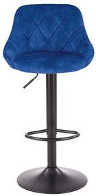 Scaun de bar H-101 velvet bleumarin