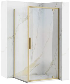 Cabina dus REA Rapid Swing 90x100 cm auriu periat