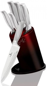 Set cutite otel inoxidabil (6 piese) Black Burgundy Kikoza Collection Berlinger Haus BH 2282