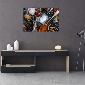 Tablou cu linguri cu condimente (90x60 cm)