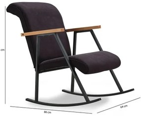Fotoliu balansoar LUNI negru