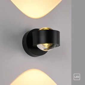 Schöner Wohnen 19331-18 - Aplică LED de perete CHIA 2xLED/2W/230V neagră