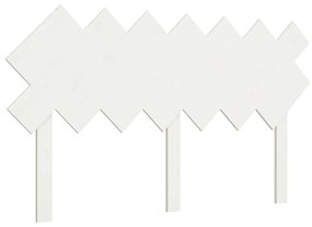 819226 vidaXL Tăblie de pat, alb, 151,5x3x81 cm, lemn masiv de pin