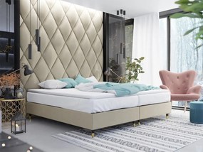 Pat matrimonial 180 cm Esterházy (Bej) (cu saltea). Promo -17%. 1069981