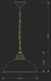 Pendul, Lustra design clasic realizata manual Lido
