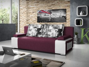 Canapea trei locuri Raggo (Violet+ Alb). 1030858
