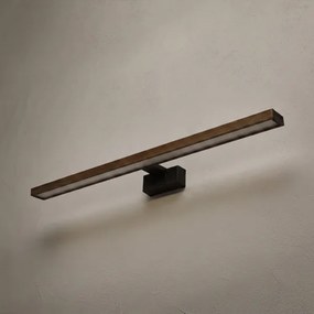 Brilagi - Iluminare pentru oglindă de baie LED WOODY MIRROR 3 în 1 LED/15W/230V IP44 negru/stejar/nucă