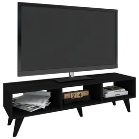 Comoda TV Tirro V1, Negru, 120 x 35 x 35 cm