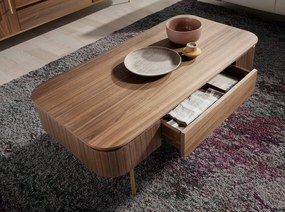 Masuta de cafea moderna design LUX Wood and Gold