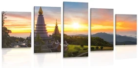 Tablou 5-piese răsărit de soare de dimineață deasupra Thailanda
