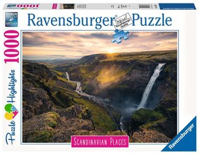 PUZZLE CASCADA HAIFOSS ISLANDA, 1000 PIESE - RAVENSBURGER (RVSPA16738)