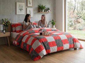 Lenjerie de pat din bumbac SQUARES BLEND rosie Dimensiune lenjerie de pat: 70 x 90 cm | 140 x 200 cm